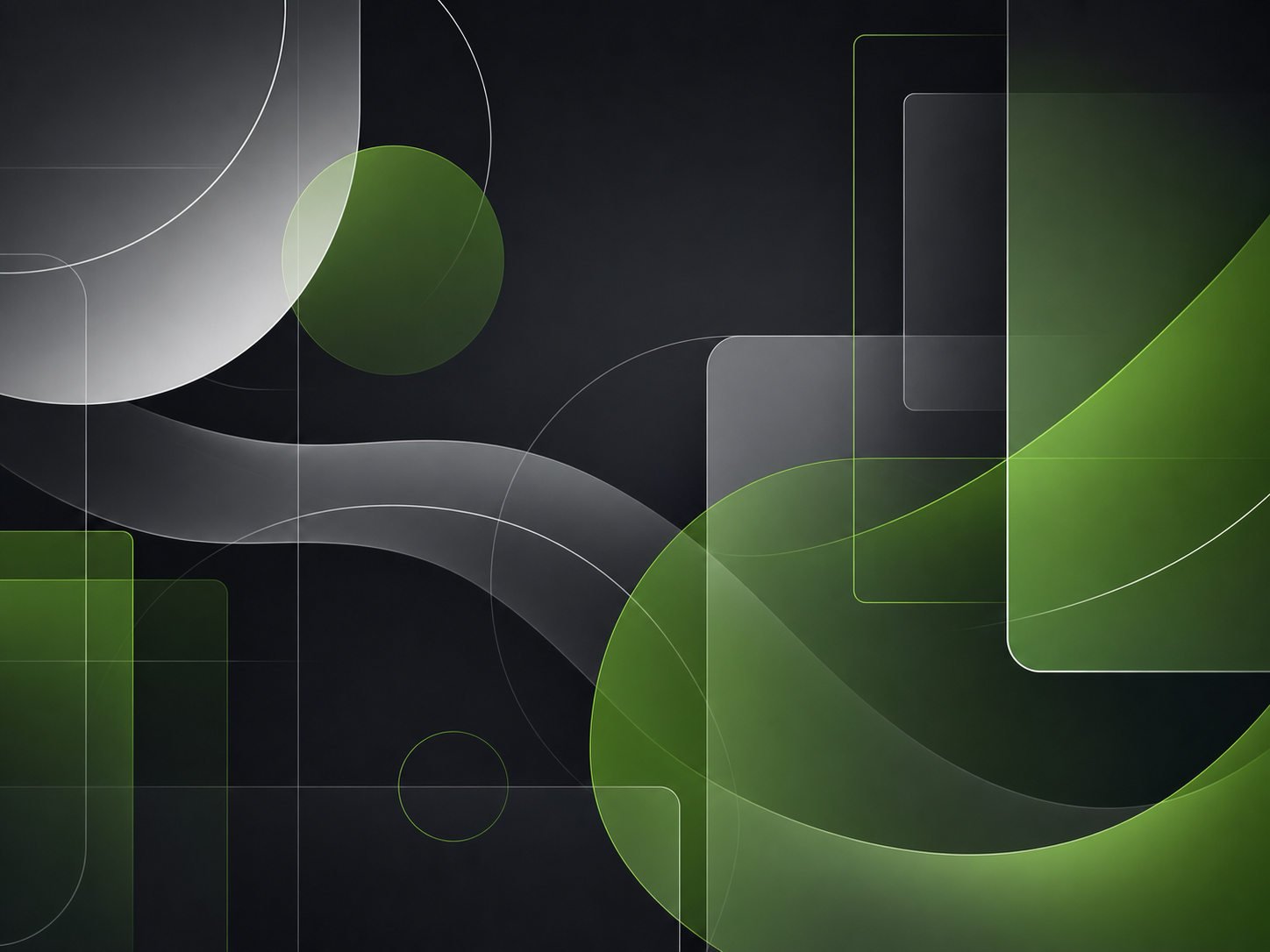 Abstract green and dark graphic