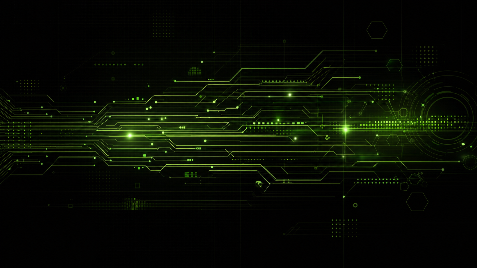 Abstract green and dark graphic